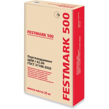 Цемент 25 кг ЦЕМ I 42,5 Н(ПЦ500) красный мешок Сухой Лог *1/56