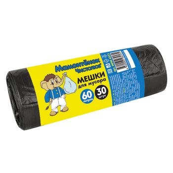 Мешки для мусора  60л*30шт толщ.5мкм "Мамонтёнок" MPM4531 ("МультиПласт") *50