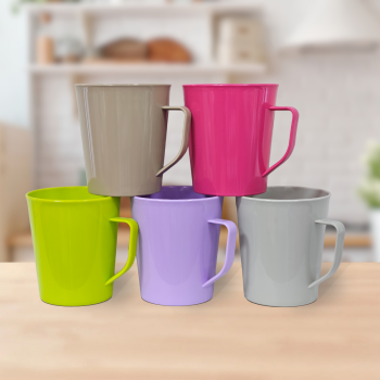 Кружка пластм. 400мл, цвета: "микс" (в упак. 5 цветов) арт.Кр_400 "ПластоС" *1/125 купить оптом Кружка пластм. 400мл, цвета: "микс" (в упак. 5 цветов) арт.Кр_400 "ПластоС" *1/125