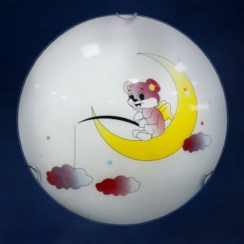 Светильник настенно-потолочный стекло FX3059/12''  Е27 60Вт   (h=90, диам 300 ) 8кв.м.   VERNER LIGHTING *1