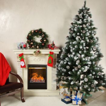 Елка  искусственная "Элитная" серебро 2,2м *1/6