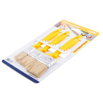 Набор кистей "Работы с эмалями" 25мм,35мм,50мм синтетическая щетина пластиковая ручка Акор *1/25