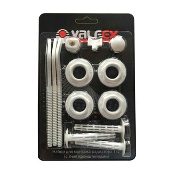 Набор для монтажа радиаторов 1/2" с 3 кронштейнами VALFEX (аналог ЗЧ459)*1/40