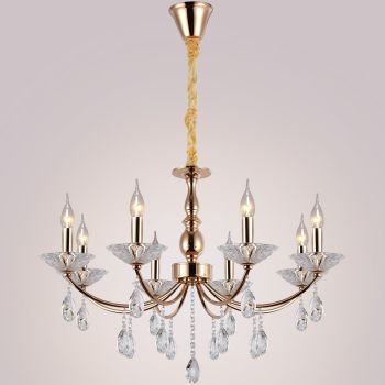 Люстра IL1242-8PPA-29 GD  40Вт Е14 S=30м2  *1