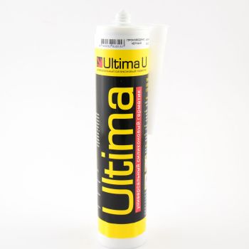Герметик силиконовый универсальный черный 280мл "ULTIMA U"  1/12