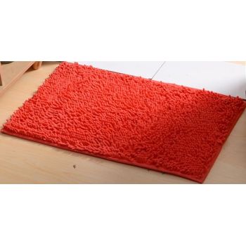 Коврик д/ванной "макароны" (60см х 100см) Коралловый *1