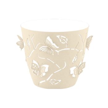 Кашпо пластм. "Butterflies" 1,4л d верха 145мм h134мм Молочный туман PT401210048 ("Plast Team")*1/10