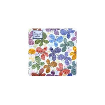 Салфетки бумажные 3сл 24*24см 25шт Bouquet de Luxe Романтические бабочки *15