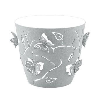 Кашпо пластм. "Butterflies" 2,5л d верха 175мм h164мм Серый шторм PT401310025 ("Plast Team") *1/24