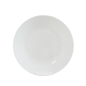 Тарелка стеклокерамика DECO Белая б/рис. глубокая d21,5см LMSP85 *48