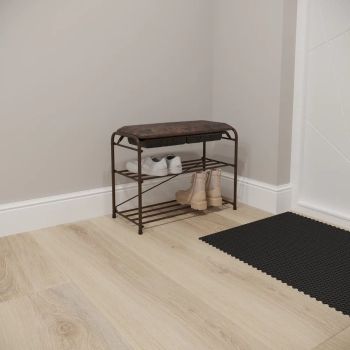 Этажерка "обувница" металл. "Альфа 23ся" 2пол+мягк.Сид. с ящ., ш.0,65м, в.0,48м Кор.ПДОА23СЯКОР*1