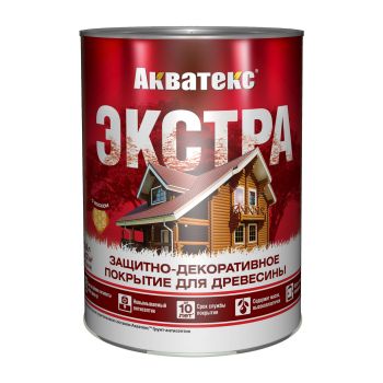Защитно-декоративное покрытие для древесины алкидное белый 0,8 л Акватекс-ЭКСТРА *1/6/576