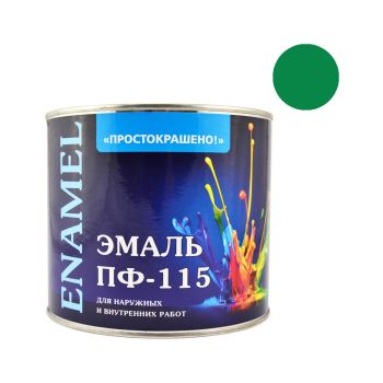 Эмаль ПФ-115 зеленая 2,7 кг Простокрашено *1/6/180