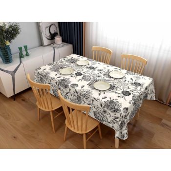 Клеёнка на тканевой основе "Print" "Цветы.Карандашн.рис." бел.фон шир.1,37м GW-21583 "Great Way" *20