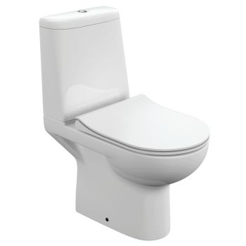 Унитаз-компакт MONOLITH CLEAN ON 011 3/5 кр.дюр. slim lift, easy-off, белый Cersanit *1/9