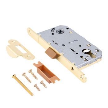 Защелка врезная п/ручку и цил.мех. ЗОЛОТО БЕСШУМНАЯ 5300-P-G Code Deco *1/40