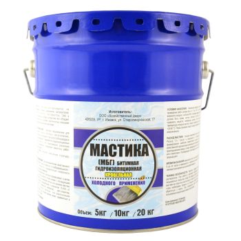 Мастика битумная гидроизоляционная кровельная МБГ  5 кг ХозДвор *1/96
