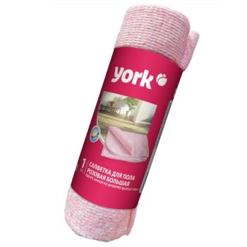 Салфетка для уборки д/пола Х/Б 60х75см Розовая 022280 "York" *1/30