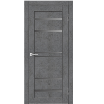 Дверь межкомнатная остеклённая ЦАРГИ ПВХ Х23 БЕТОН графит/графит стекло 800мм Двери ГУД *1