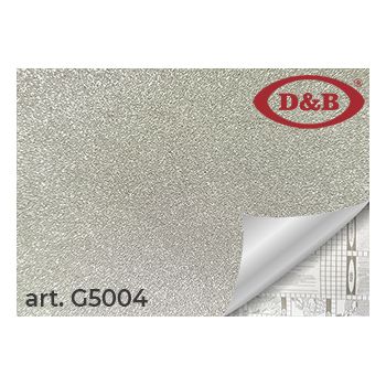 Пленка самоклеящаяся 45см*2м    голография 5004G серебро D&B  (Китай)   *1/30