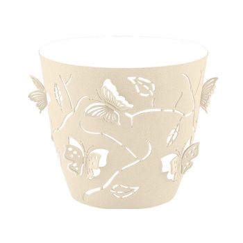 Кашпо пластм. "Butterflies" 2,5л d верха 175мм h164мм Молочный туман PT401310048 ("Plast Team")*1/24