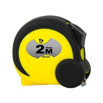Рулетка  2м х16мм резино-пластик. корпус стальная лента фиксатор арт.2501202 T4P *1/12/240**