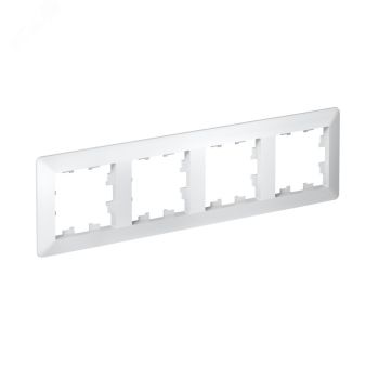 Рамка "ATLAS DESIGN AIR" 4-м белый/дымчатый белый SE ATN220104 *1/20