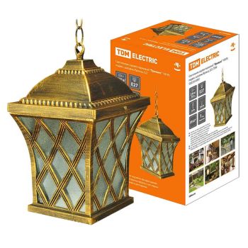 Светильник садово-парковый "Прованс" 100Вт подвес, шагрень/бронза Е27 TDM SQ0330-0092  *1/12