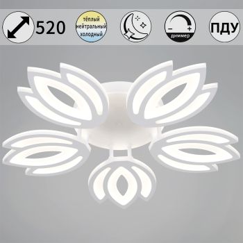 Светильник потолочный светодиодный 08429-0.3-05 WH LED 3000-6500К ПДУ+диммер S=32м2   *1