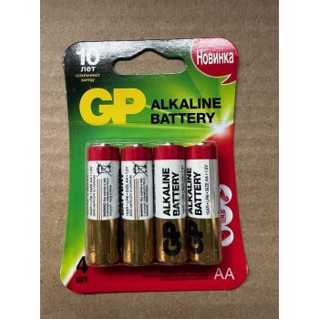 Элемент питания AA (LR06) GP  Alkaline (блистер 4шт) GP15AR-2CR4 *1/10/80