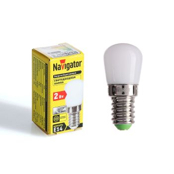 Лампа для холодильника светодиодная NLL 2W-230V Е14 4К Navigator 71286 *1/50/200
