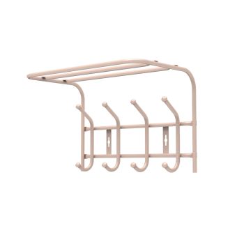 Вешалка настенная с полкой шир.405мм 4крючка, Беж. металлик ВП4М/БЖ ("Ника") *5