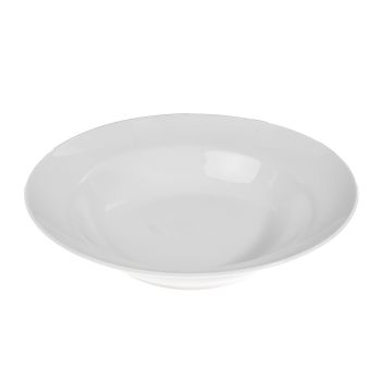 Тарелка фарфор. Добрушский фарфор ф."Идиллия" Белая б/рис. глубокая d24см 500мл 4С0167Ф34  *12