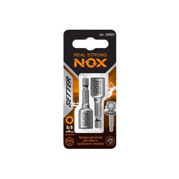 Ключ-насадка для кров.саморезов  8х48мм (2шт) магнитная 1/4" (558002) NUT SETTER *1/10/50/100