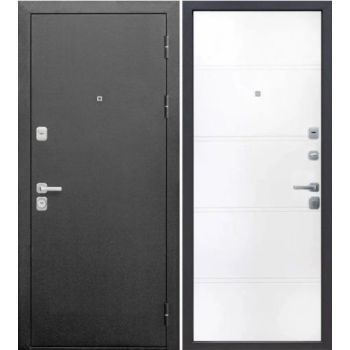 Дверь металлическая 9 см Серебро Эмалит белый NEW 960х2050 ПРАВАЯ ФЕРРОНИ *1