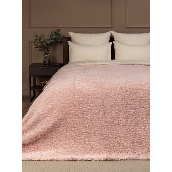 Плед 200*220см искусственный мех овчина розовый TF SH PI4 045/2022 Absolute *1