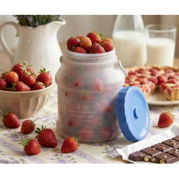 Бидон пластм. 3,0л "Просперо" Прозрач. С925П "Мартика" *1/16