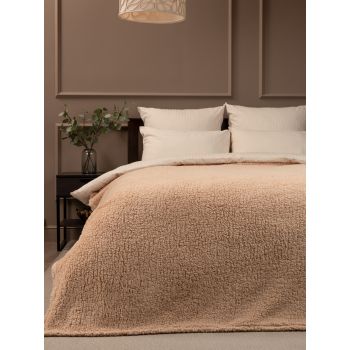 Плед 200*220см искусственный мех овчина охра TCH SH BE12 012/2022 NC Absolute *1