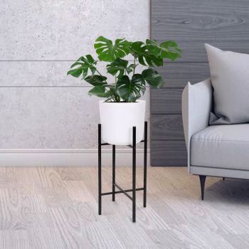 Подставка для цвет.кашпо напольная металл. d280мм, h510мм, кругл.труба Черный ПЦ2/Ч "Ника" *1