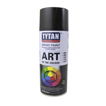 Эмаль-аэрозоль черный глянцевый 520/400 мл TYTAN Professional (RAL9005) *1/12