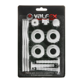 Набор для монтажа радиаторов 1/2" с 3 кронштейнами VALFEX (аналог ЗЧ459)*1/40