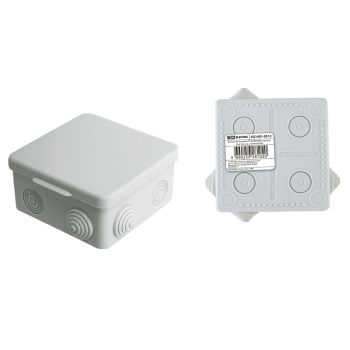 Коробка распаячная 7 вх. ОП 80х80х50мм  IP54 TDM SQ1401-0512 инд. штр-код *10/100
