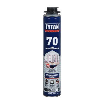 Пена монтажная профес. 1000мл/997гр летняя "TYTAN 70 "  62992/15577/18535  выход до 70 л *1/12/504