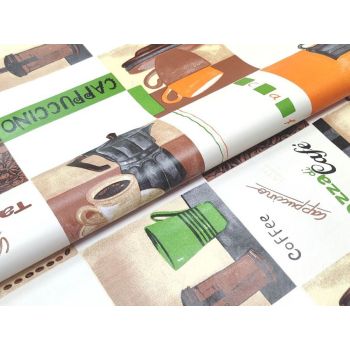 Клеенка на нетканой основе "Верона" "Капучино " шир.1,37м GW-21787 "Great Way" *30