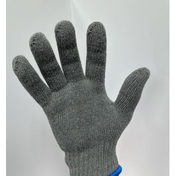 Перчатки ХБ  б/покр 10кл (5 нитей) 85гр серые двуслойные зимние *5/100