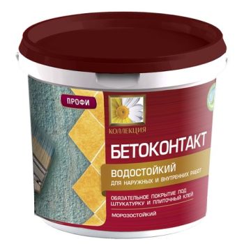 Грунтовка акриловая для внутренних и наружных работ БЕТОН-КОНТАКТ 1,3 кг КОЛЛЕКЦИЯ Ижсинтез *1/12