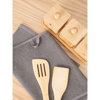 Полотенце вафельное/махровое 30*60см Лофт мокко 450гр/м2 Василиса *10