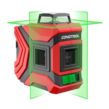 Нивелир лазерный диапазон 20м точность±0,3мм луч зеленый 3шт батарея LI-ION IP54 GFX360 CONDTROL *1
