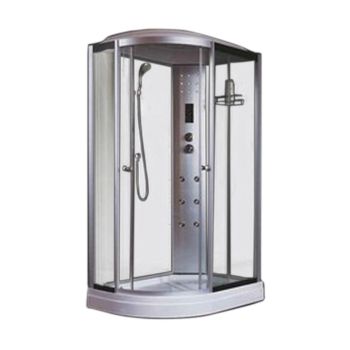 Кабина душевая 120*80*218 Z58L поддон низкий стекло крезит электрика ст.белая VERNER 4уп