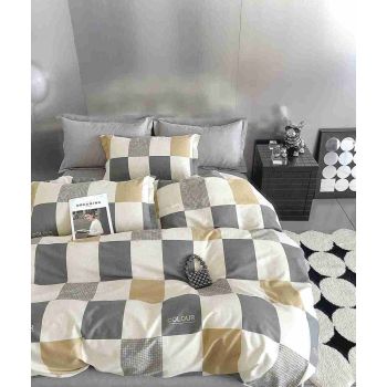 Постельное белье 1,5сп сатин Орхидея 7447, наволочки 70*70 - 2шт *1